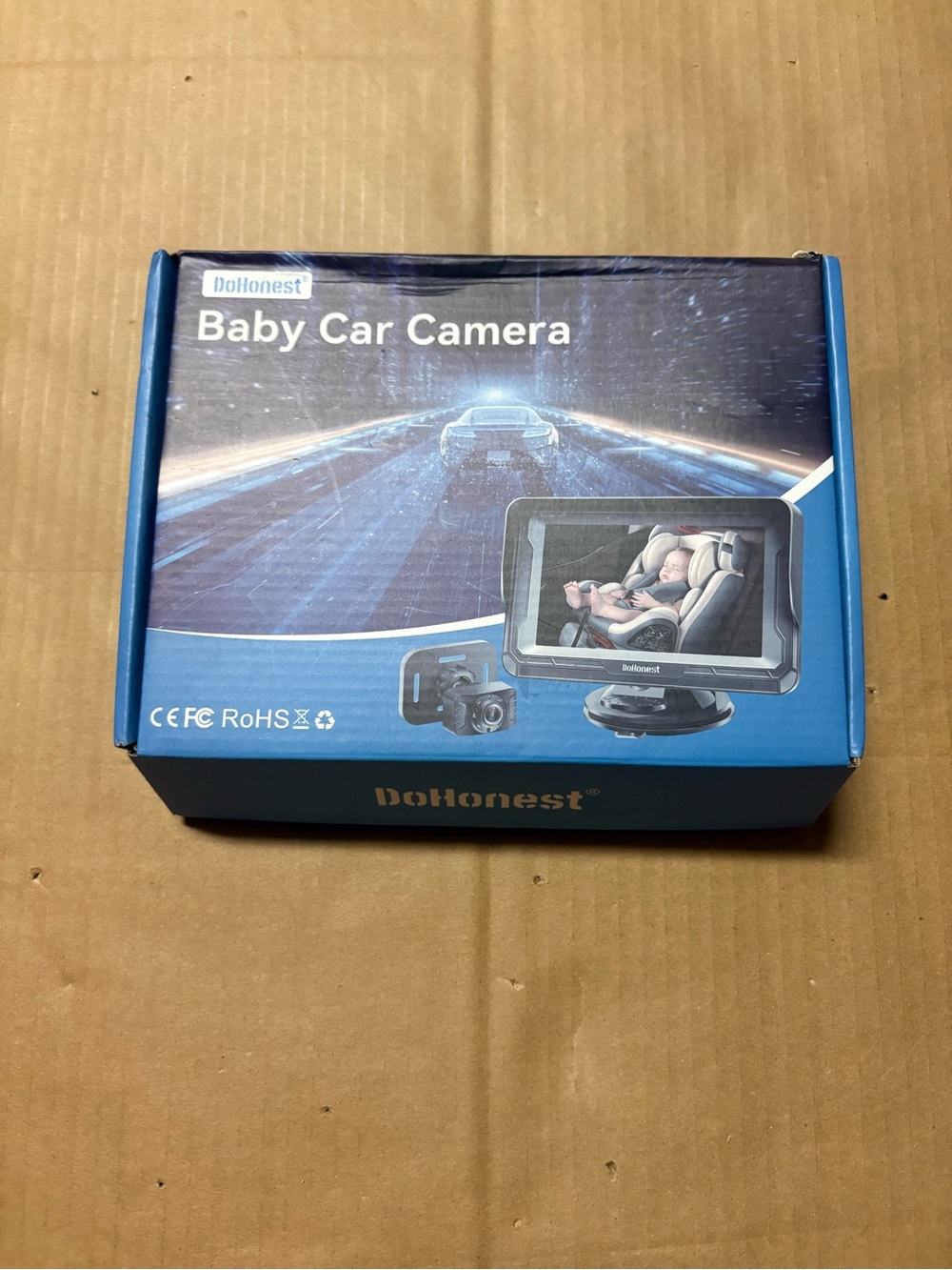Baby Car Camera System - Blue Monitor & Camera